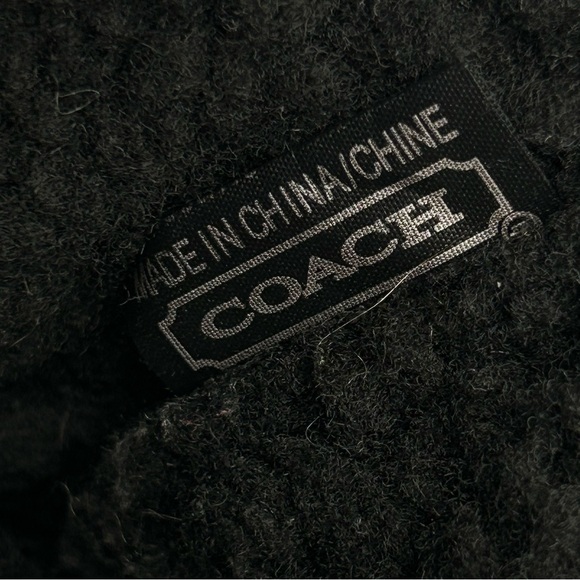 Coach Womens Shaine Snow Boot Size 5.5B Signature Leather Sherpa Nylon Black - Picture 11 of 14